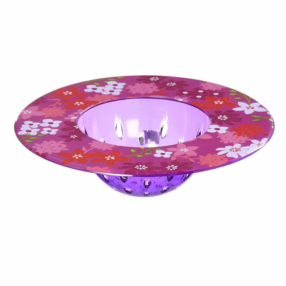 2 Pc Plastic Sink Strainer Basket Printed Design Colors Kitchen Drain Stopper
