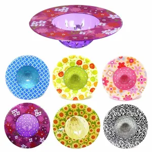 2 Pc Plastic Sink Strainer Basket Printed Design Colors Kitchen Drain Stopper