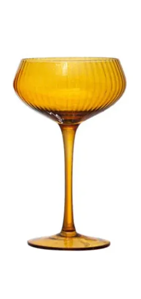 4-1/4" Round x 6-3/4"H 8 oz. Stemmed Champagne/Coupe Glass, 4 Colors