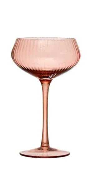 4-1/4" Round x 6-3/4"H 8 oz. Stemmed Champagne/Coupe Glass, 4 Colors