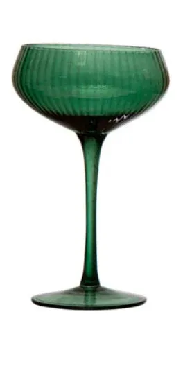 4-1/4" Round x 6-3/4"H 8 oz. Stemmed Champagne/Coupe Glass, 4 Colors
