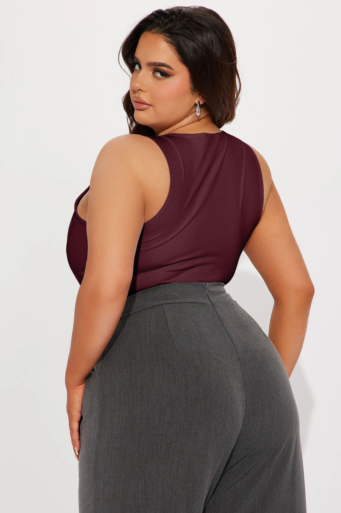 Adriana Smooth Fit Bodysuit - Burgundy