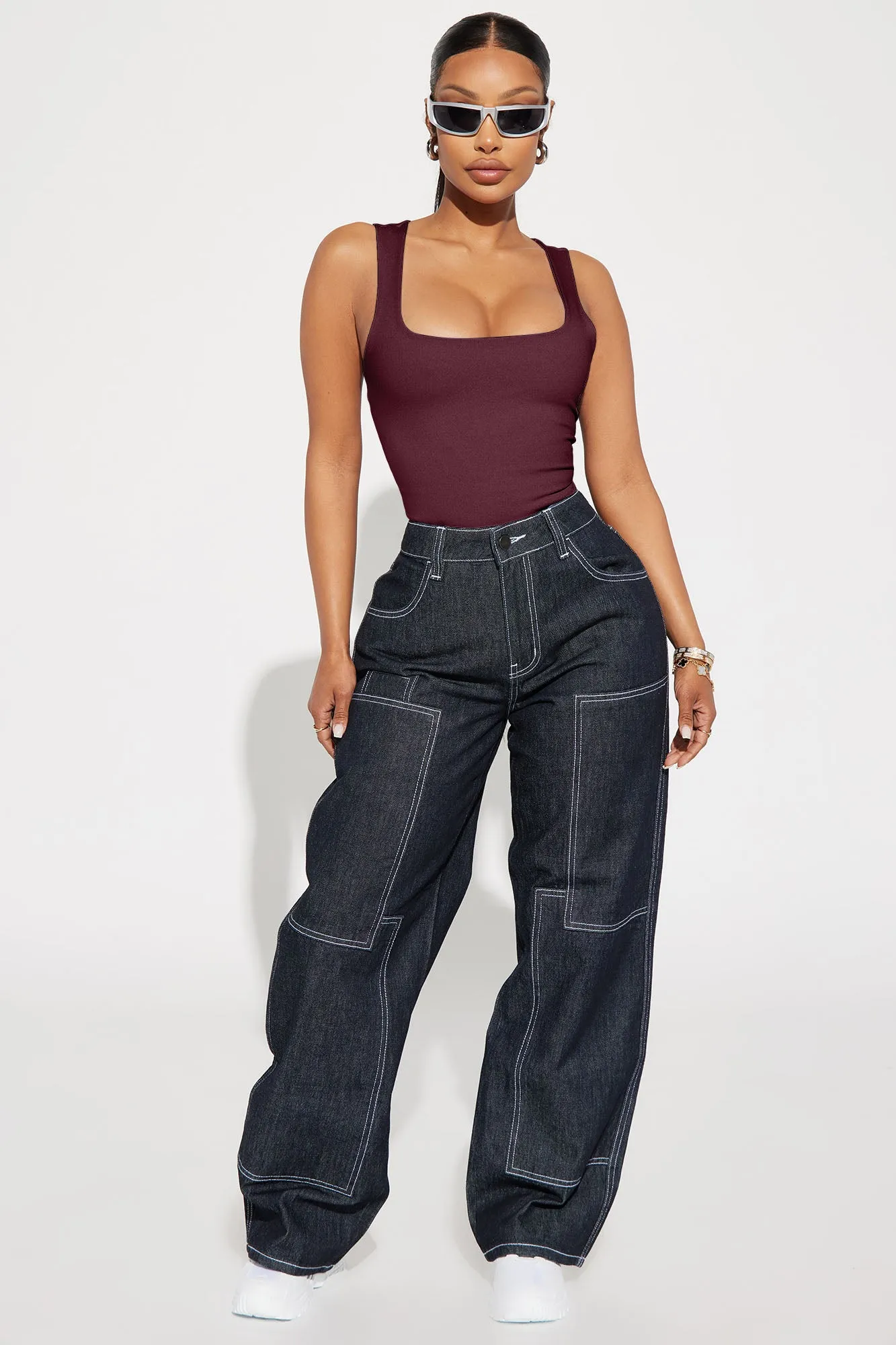 Adriana Smooth Fit Bodysuit - Burgundy