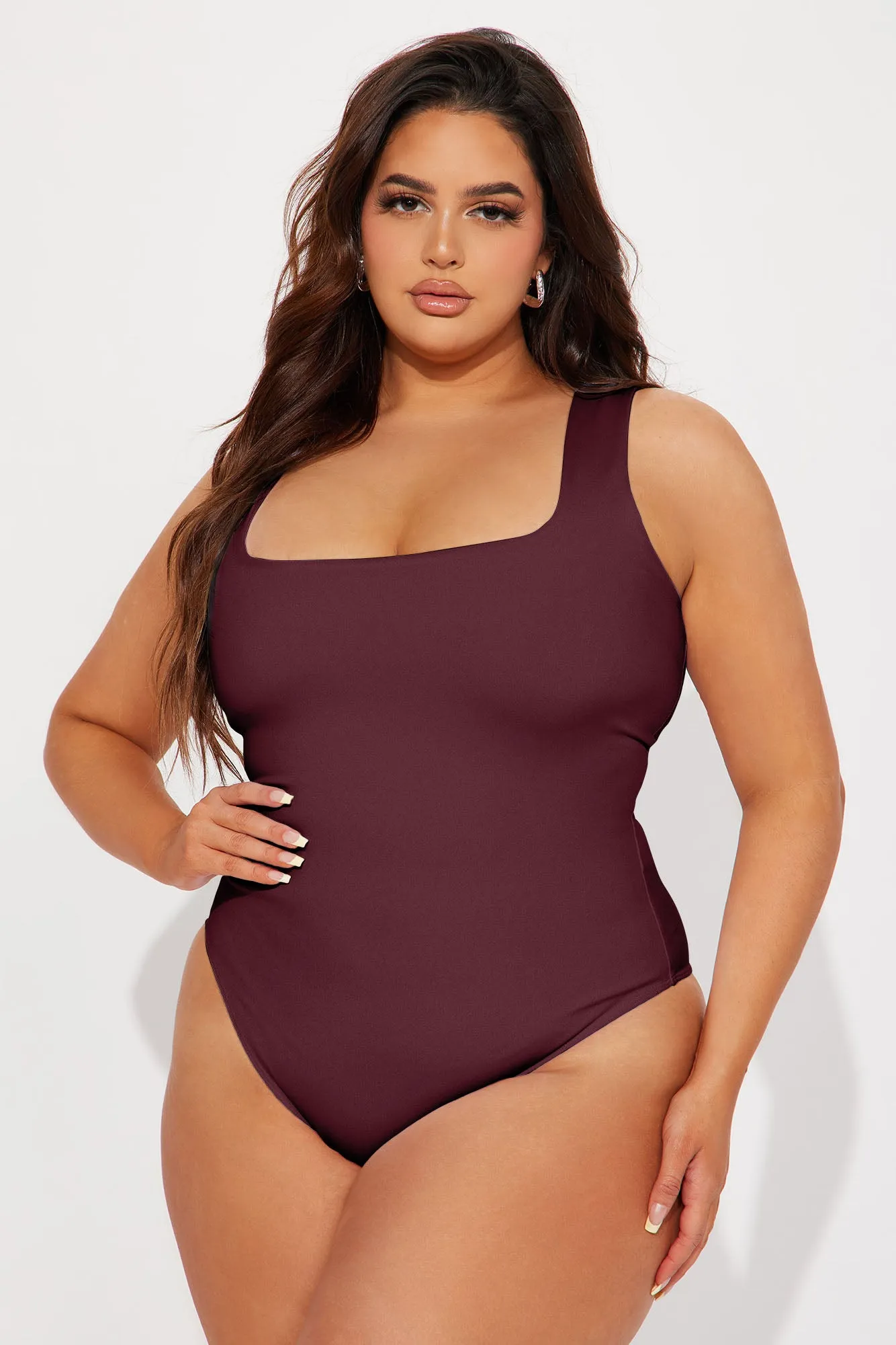 Adriana Smooth Fit Bodysuit - Burgundy