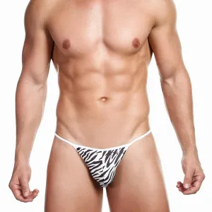 Alexx Smooth Zebra Thong