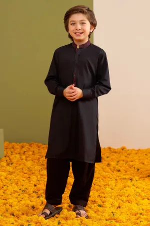 Boys Dark Blue Kurta Shalwar