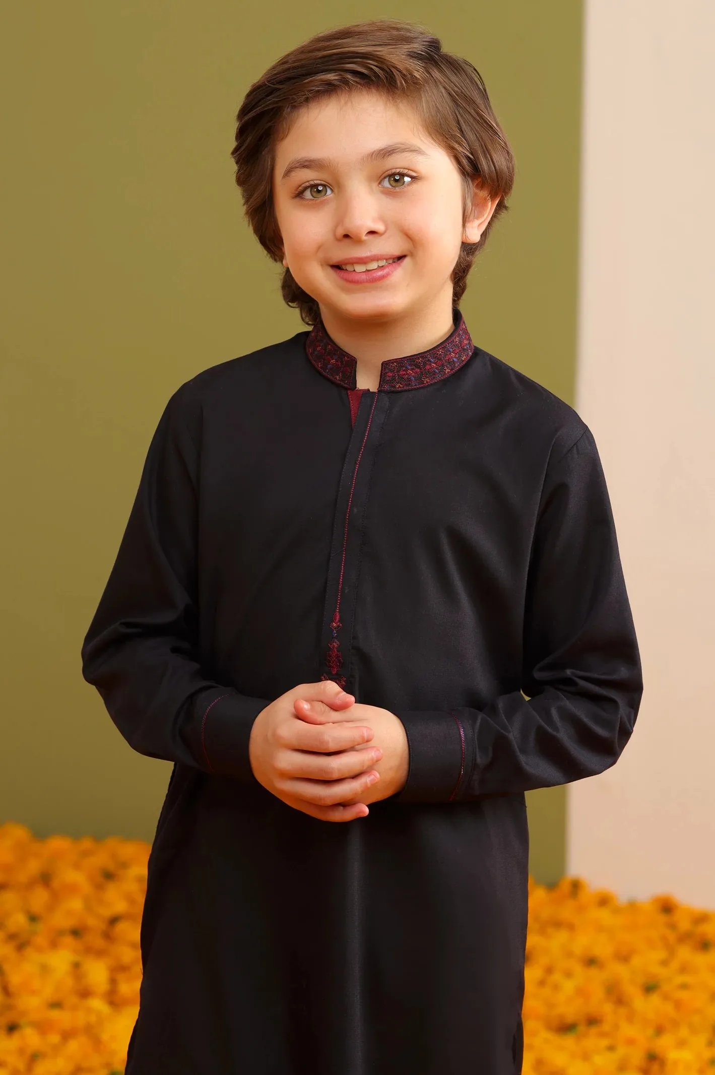 Boys Dark Blue Kurta Shalwar