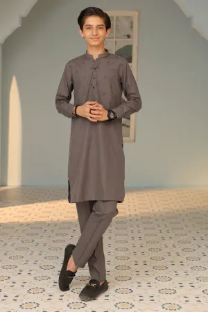 Boys Dark Grey Kurta Pajama