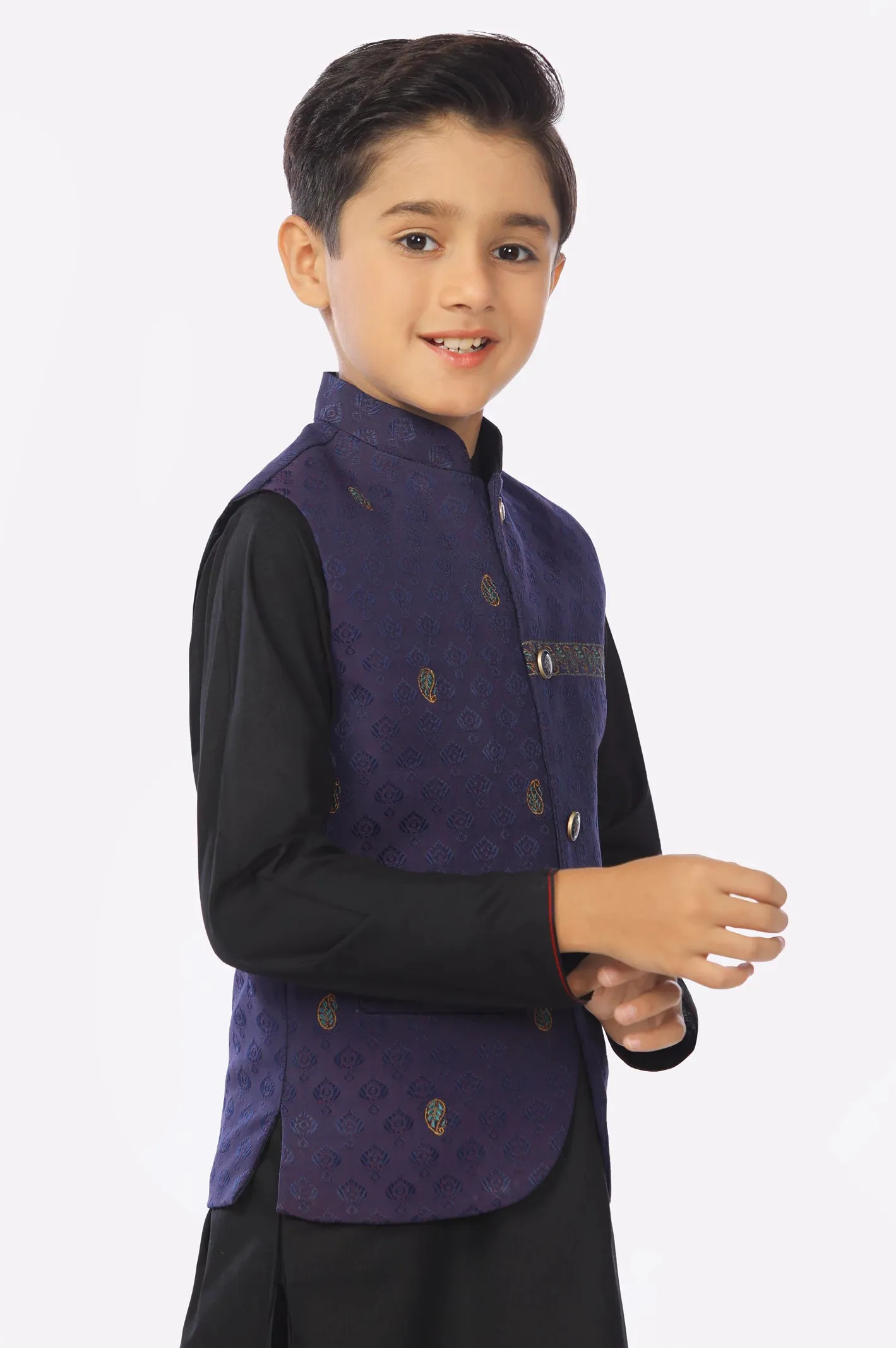 Boys Purple Waistcoat