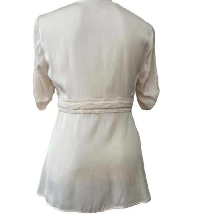Bright Spring Ivory Silk Blouse
