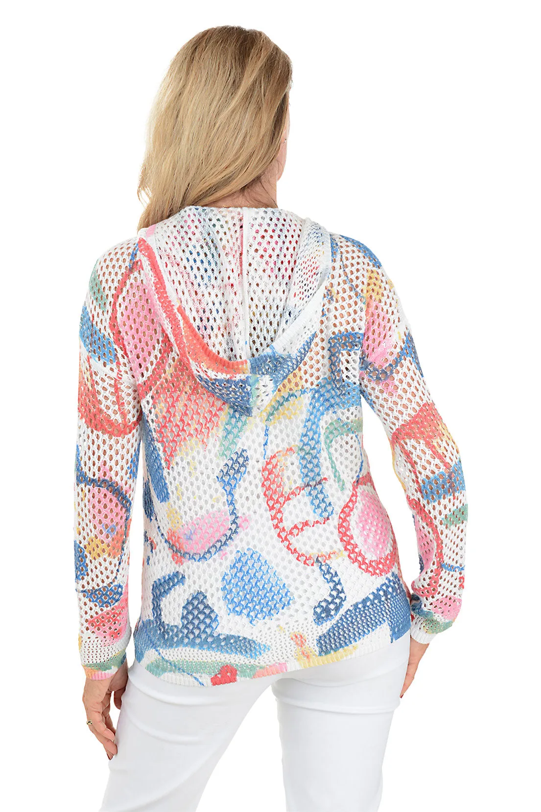 Colorful Abstract Crochet Hoodie