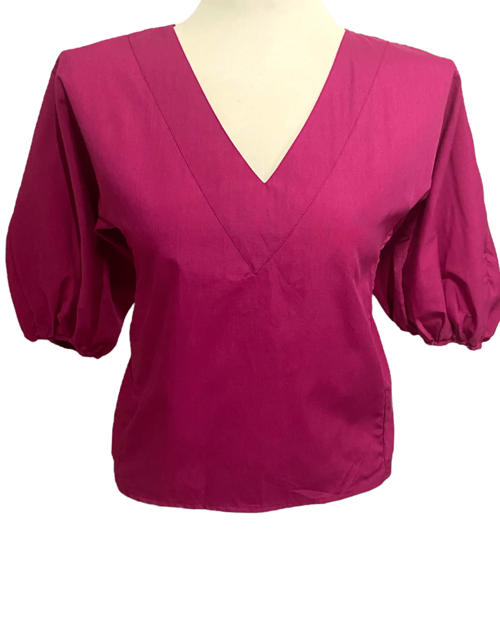 Cool Summer Raspberry Bow Back Top