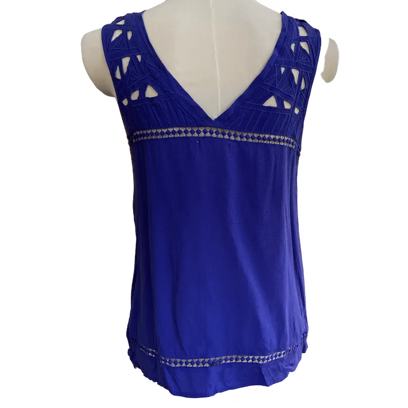 Cool Winter Blue Cutout Top