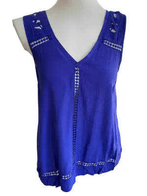 Cool Winter Blue Cutout Top
