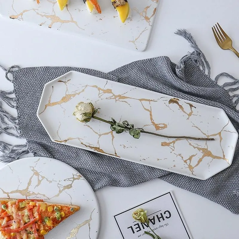Creative Marble Patterned Tableware
