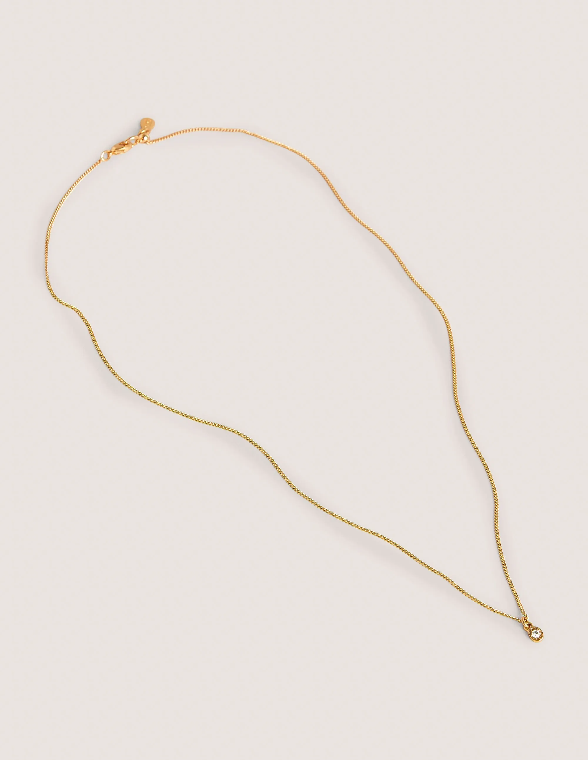 Delicate Charm Necklace-Clear Stone Star