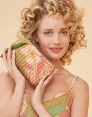 Delicate Tropical Quilted Vanity Bag Candy