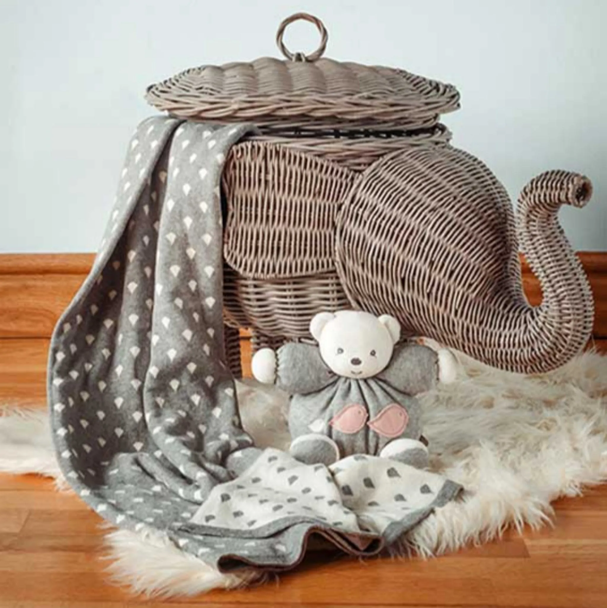 Elephant Rain Drop Baby Blanket