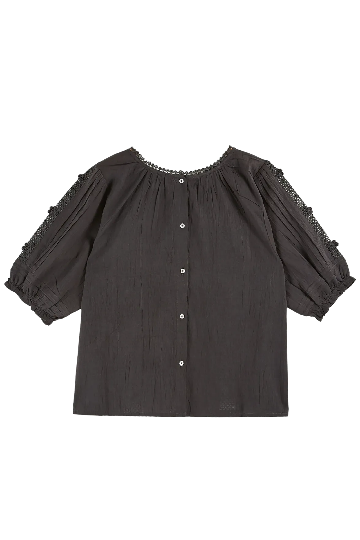Emile et Ida Beverly Charcoal Blouse