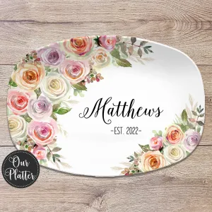 Floral Personalized Platter