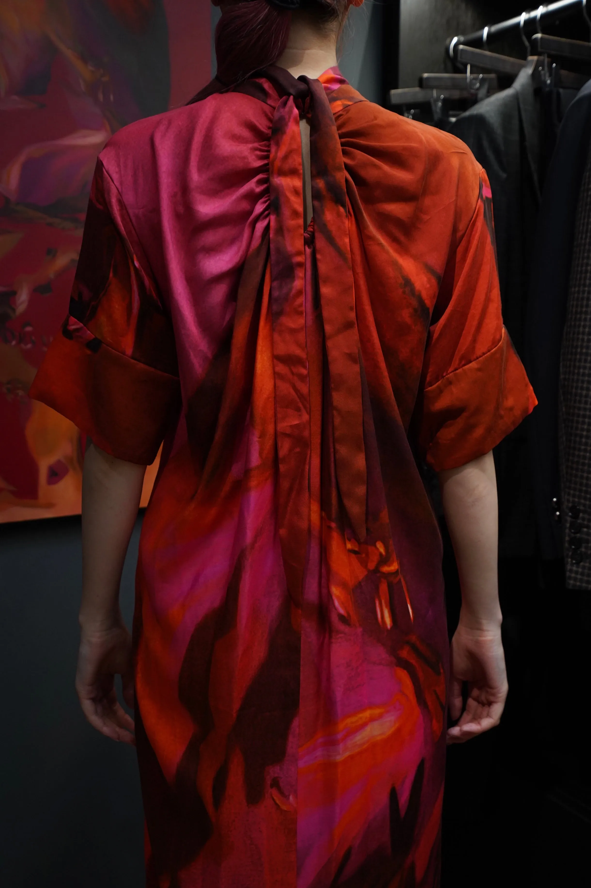 FRONT-GATHER DRESS LONG(tittle:＼ 26)(EXCLUSIVE)