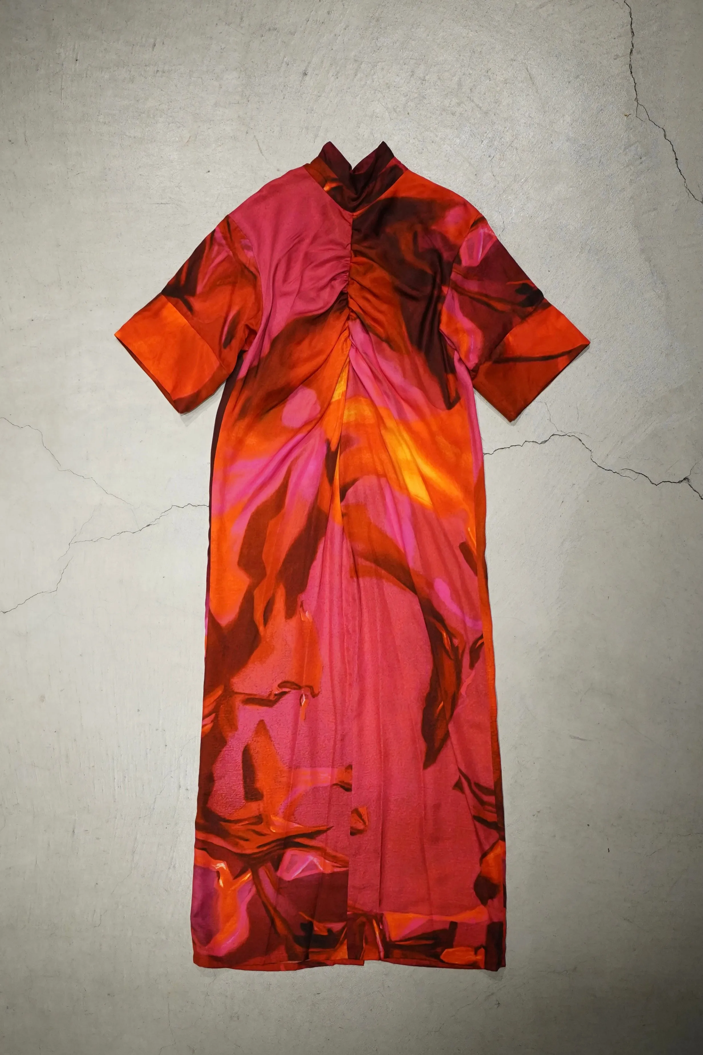 FRONT-GATHER DRESS LONG(tittle:＼ 26)(EXCLUSIVE)