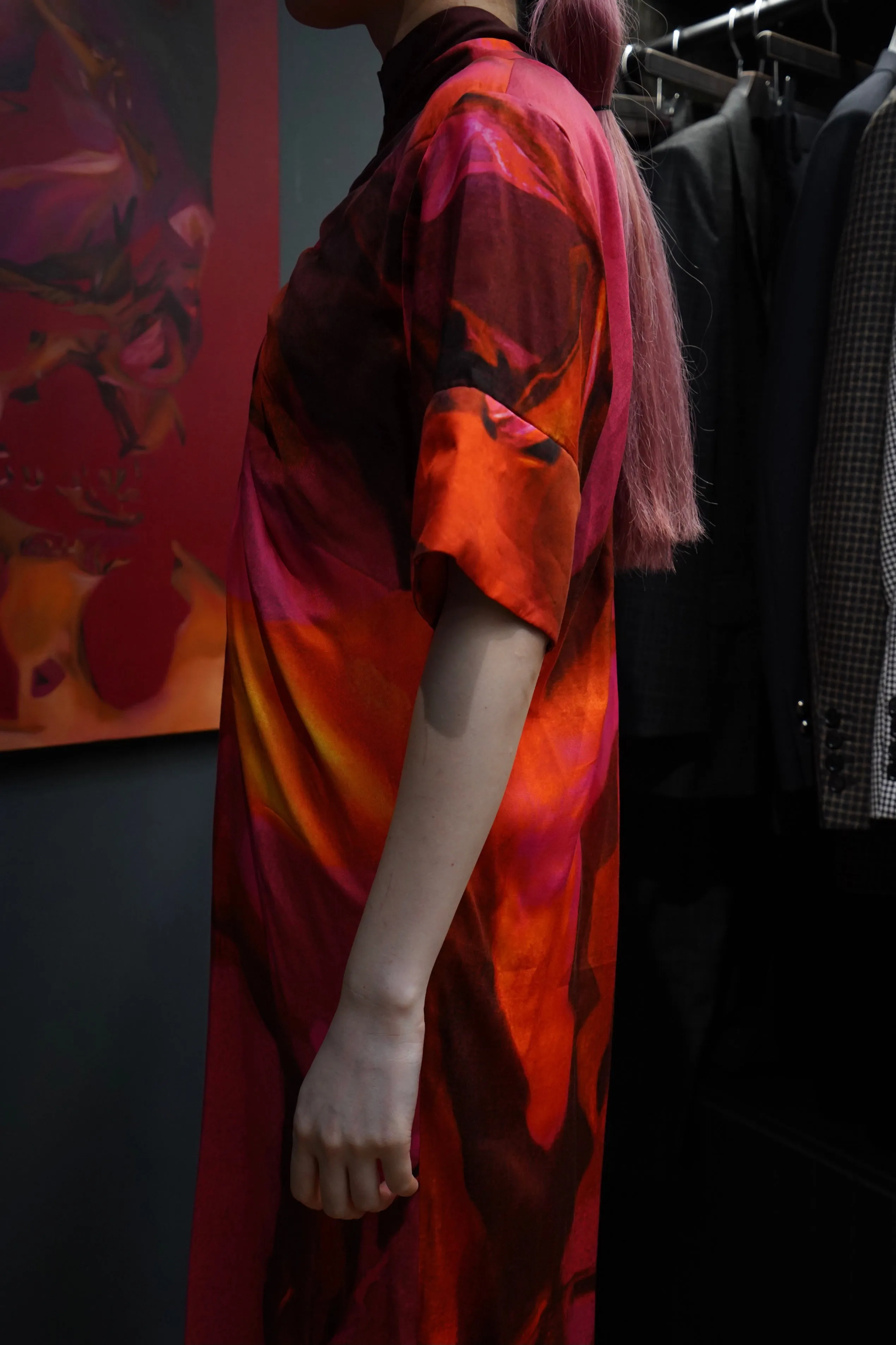 FRONT-GATHER DRESS LONG(tittle:＼ 26)(EXCLUSIVE)