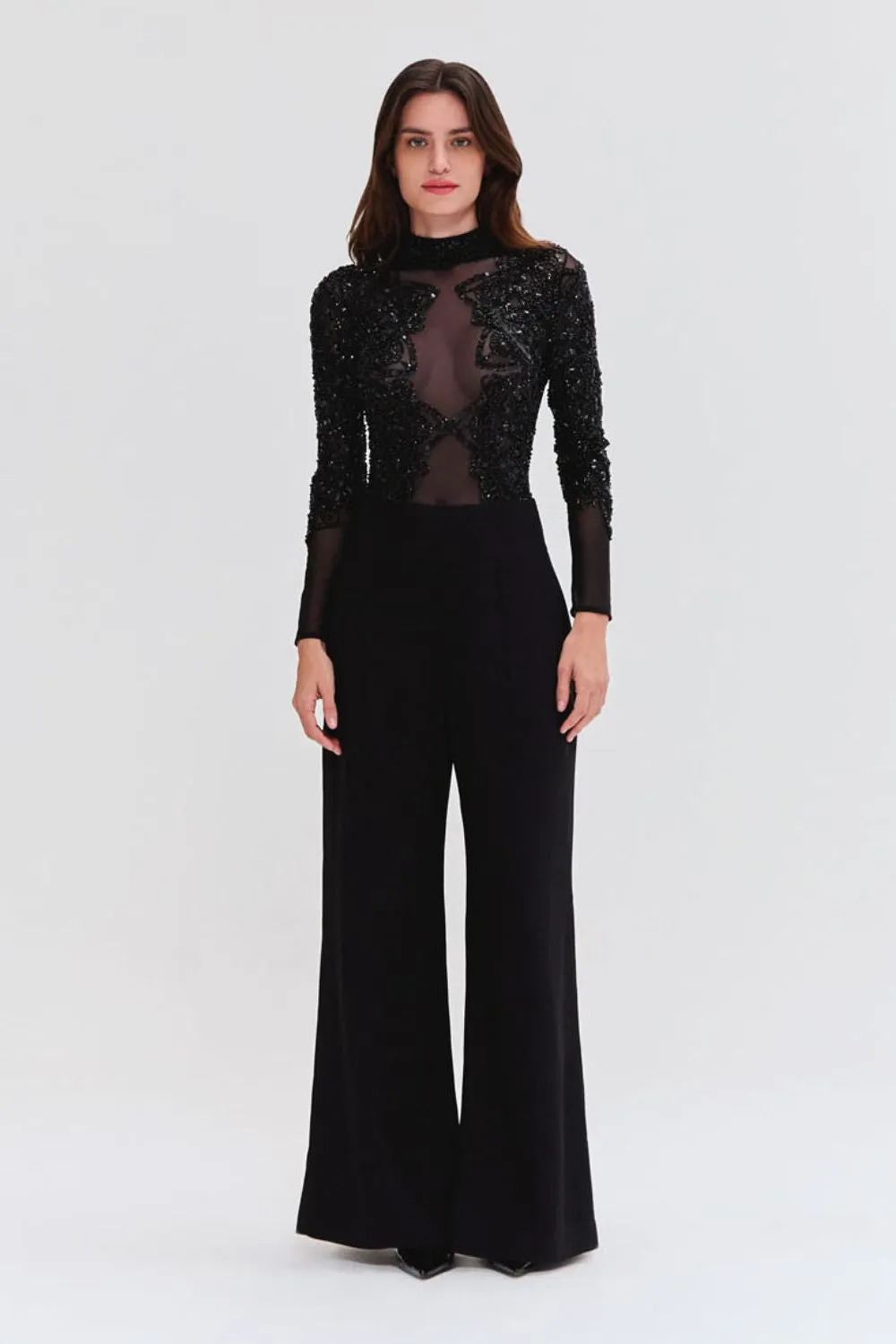 HAND BEADED TULLE BODYSUIT (EXCLUSIVE)