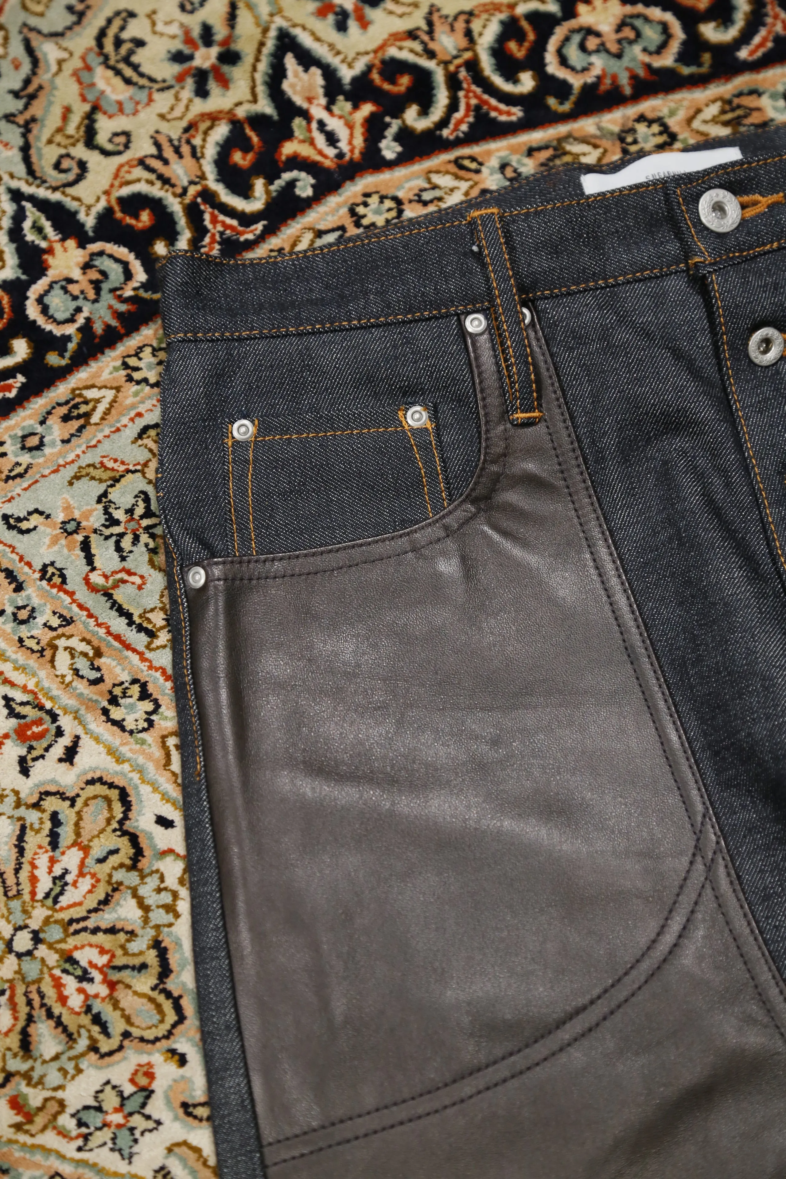 SUGARHILL LEATHER DOUBLE KNEE DENIM(EXCLUSIVE)