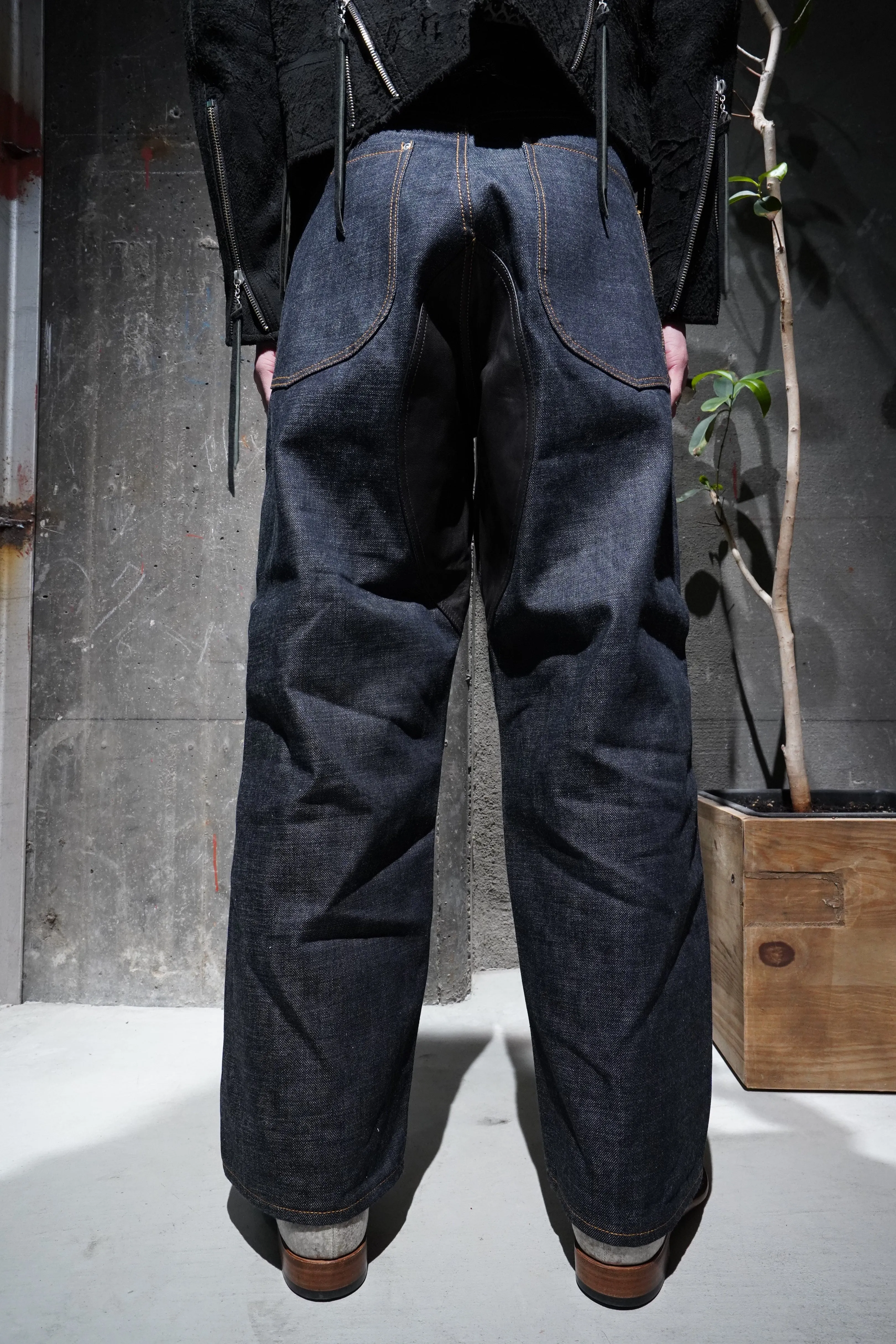 SUGARHILL LEATHER DOUBLE KNEE DENIM(EXCLUSIVE)