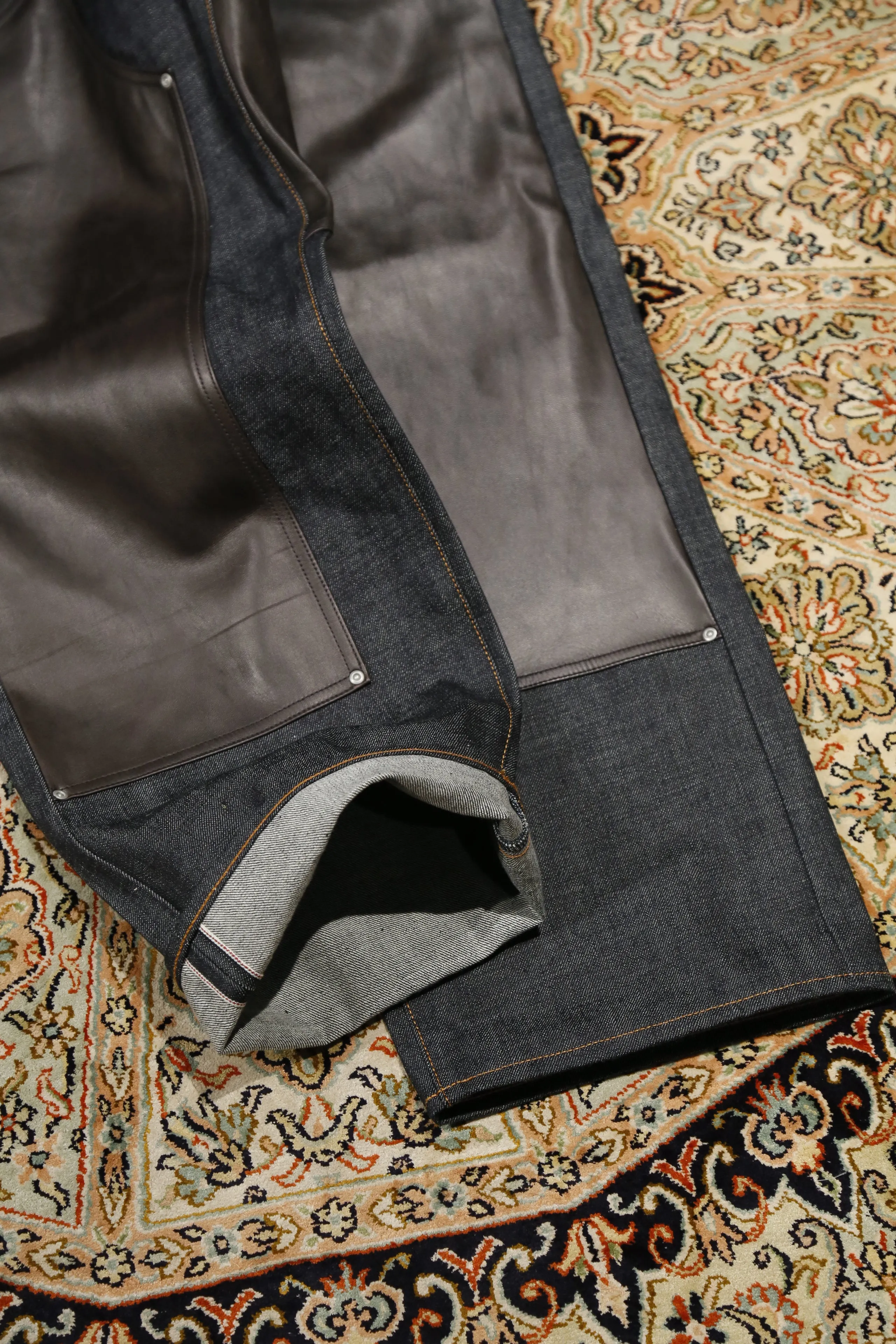 SUGARHILL LEATHER DOUBLE KNEE DENIM(EXCLUSIVE)