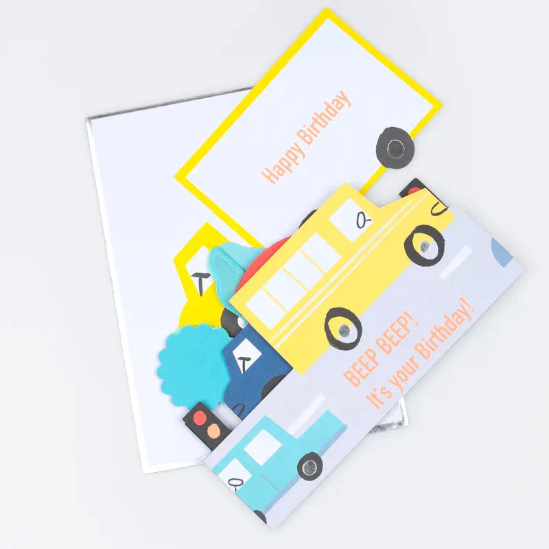 Transport Concertina Birthday Card