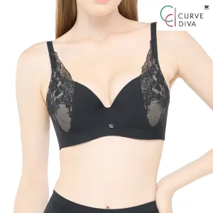 Wacoal Curve Diva บรามีโครงเก็บกระชับ สาวพลัสไซซ์ รุ่น WB7987/WQ1859 สีดำ (BL)