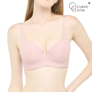 Wacoal Curve Diva บรามีโครงเก็บกระชับ สาวพลัสไซซ์ รุ่น WB7987/WQ1859 สีชมพู (PN)
